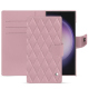 サムスンギャラクシーS24 Ultraレザーウォレットケース - Rose - Couture ( Nappa - Pantone #efbae1 ) 
