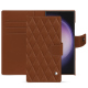 Funda de piel para cartera Samsung Galaxy S24 Ultra - Marron - Couture ( Nappa - Pantone #8B4720 ) 