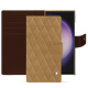 Funda de piel para cartera Samsung Galaxy S24 Ultra - Sable vintage - Couture ( Pantone #9b7340 ) 