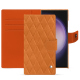 삼성 갤럭시 S24 Ultra 가죽 지갑 케이스 - Mandarine vintage - Couture ( Pantone #d47231 ) 