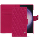 Samsung Galaxy S24 Ultra leather wallet case - Rose fluo - Couture ( Pantone #ff16b4 ) 