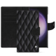 Funda de piel para cartera Samsung Galaxy S24 Ultra - Onyx - Couture ( Noir / Black ) 