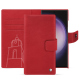 삼성 갤럭시 S24 Ultra 가죽 지갑 케이스 - Rouge troupelenc ( Pantone #AB191A )