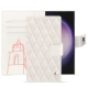 Capa de couro para carteira Samsung Galaxy S24 Ultra - Blanc escumo - Couture ( Pantone #D6D6D1 )