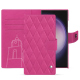 Capa de couro para carteira Samsung Galaxy S24 Ultra - Rose BB - Couture ( Pantone #DB599F )