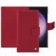 Samsung Galaxy S24 Ultra leather wallet case - Rouge passion ( Pantone #a6192e ) 
