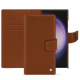 Samsung Galaxy S24 Ultra leather wallet case - Marron Veggie ( Pantone #95614d ) 