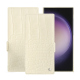 Custodia in pelle Samsung Galaxy S24 Ultra - Crocodile milk ( Pantone #d6d2c4 ) 