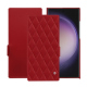 Housse cuir Samsung Galaxy S24 Ultra - Rouge - Couture ( Nappa - Pantone #d50032 ) 