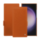 Capa em pele Samsung Galaxy S24 Ultra - Orange vibrant ( Pantone #e36b39 ) 