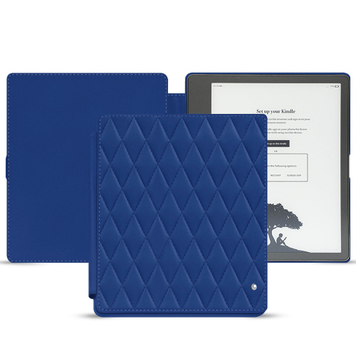 Protecção de alta costura para Amazon Kindle ScribeBleu océan - Couture ( Nappa - Pantone #15458a) 
