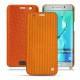Funda de piel Samsung Galaxy S6 Edge Plus - Abaca arancio