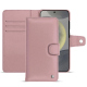 Funda de piel para cartera Samsung Galaxy S24 - Rose ( Nappa - Pantone #efbae1 ) 