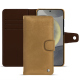 Étui portefeuille cuir Samsung Galaxy S24 - Sable vintage ( Pantone #9b7340 ) 