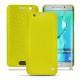 가죽 커버 Samsung Galaxy S6 Edge Plus - Jaune fluo