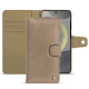 Capa de couro para carteira Samsung Galaxy S24 - Taupe vintage ( Pantone #bda790 ) 