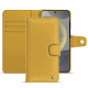 Samsung Galaxy S24 leather wallet case - Mimosa ( Pantone #b39437 ) 