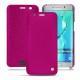 Samsung Galaxy S6 Edge Plus leather case - Rose fluo