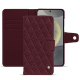 Funda de piel para cartera Samsung Galaxy S24 - Lie de vin - Couture ( Pantone #412234 ) 