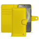 Lederschutzhülle Samsung Galaxy S24 - Jaune fluo ( Pantone #c9ff57 ) 