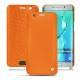 Lederschutzhülle Samsung Galaxy S6 Edge Plus - Orange fluo
