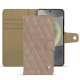 Capa de couro para carteira Samsung Galaxy S24 - Taupe vintage - Couture ( Pantone #591d16 ) 