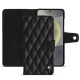 Samsung Galaxy S24 leather wallet case - Onyx - Couture ( Noir / Black ) 