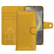 Lederschutzhülle Samsung Galaxy S24 - Jaune soulèu ( Pantone #F3B934 )