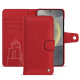 Capa de couro para carteira Samsung Galaxy S24 - Rouge troupelenc ( Pantone #AB191A )