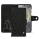 Capa de couro para carteira Samsung Galaxy S24 - Negre poudro - Couture ( Pantone #111212 )