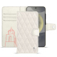 Funda de piel para cartera Samsung Galaxy S24 - Blanc escumo - Couture ( Pantone #D6D6D1 )