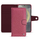 Funda de piel para cartera Samsung Galaxy S24 - Serpent ciclamino ( Pantone #9E4C6E ) 