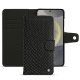 Capa de couro para carteira Samsung Galaxy S24 - Serpent nero ( Noir / Black) 