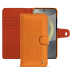 Custodia in pelle Samsung Galaxy S24 - Abaca arancio ( Pantone #d77540 )