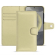 サムスンギャラクシーS24レザーウォレットケース - Beige PU ( Pantone #ceb888 ) 