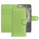 サムスンギャラクシーS24レザーウォレットケース - Vert olive PU ( Pantone #a7c58e )