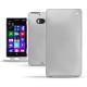 Housse cuir Nokia Lumia 930  - Platinium ( Bologna Hi Gloss Metallic - Pantone 877C ) 