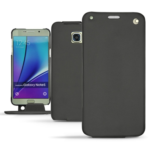 Capa em pele Samsung SM-N920 Galaxy Note 5 - Noir ( Nappa - Black ) 