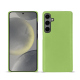 Coque cuir Samsung Galaxy S24 - Vert olive ( Nappa - Pantone #a7c58e ) 