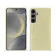 Samsung Galaxy S24 leather cover - Ivoire ( Pantone #d6d6c6 ) 