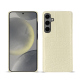 硬质真皮保护套 Samsung Galaxy S24 - Crocodile milk ( Pantone #d6d2c4 ) 