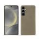 Samsung Galaxy S24 leather cover - Darboun sabla ( Pantone #BCB1A1 )