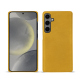 Capa em pele Samsung Galaxy S4 - Jaune soulèu ( Pantone #F3B934 )