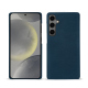 Samsung Galaxy S24 leather cover - Blu mediterran ( Pantone #0E3043 )