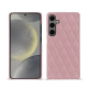Samsung Galaxy S24 leather cover - Rose - Couture ( Nappa - Pantone #efbae1 ) 