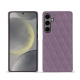 Lederschutzhülle Samsung Galaxy S24 - Lilas - Couture ( Nappa - Pantone #b9a3e3 ) 