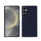 Coque cuir Samsung Galaxy S24 - Cobalt - Couture ( Pantone #2b253f ) 