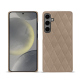 Funda de piel Samsung Galaxy S24 - Taupe vintage - Couture ( Pantone #591d16 ) 