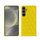Capa em pele Samsung Galaxy S4 - Jaune fluo - Couture ( Pantone #c9ff57 ) 