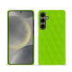 Custodia in pelle Samsung Galaxy S24 - Vert fluo - Couture ( Pantone #00ab5f ) 